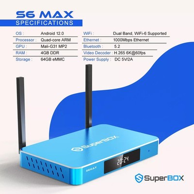 SuperBox S6 MAX Movies PPV - FREE ALLSTATE WARRANTY(see