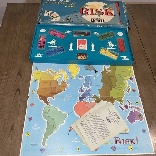 Vintage 1959 RISK Continental Game by Parker Brothers - Complete Set
