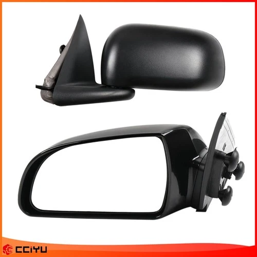 Pair Side View Black Mirrors Power Heated For 2006-10 Hyundai Sonata