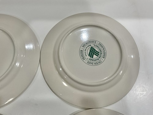 Longaberger Woven Traditions Classic Heritage Green Set of 4 Dinner Plates 10 - Picture 9 of 10