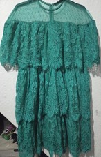 V by Very size 20 green lace tiered midi dress