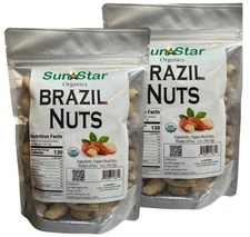 Organic Brazil Nuts - 12oz - Buttery, Nutritious Snack, Gluten-Free (2 PACK)