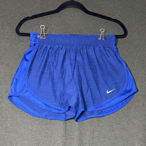 Nike Dri-Fit Tempo Lined Shorts Womens Small Pull On Running Gym Athletic Blue