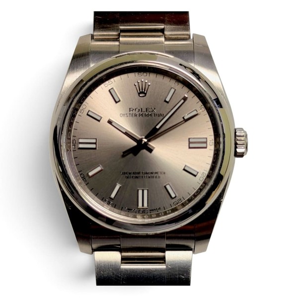 Juego completo 2020 Rolex Oyster Perpetual 36 mm Plata con logotipo de Domino's Pizza 116000 2
