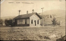 EAST HAVERHILL NEW HAMPSHIRE NH Railroad Train Station Depot Antique RPPC