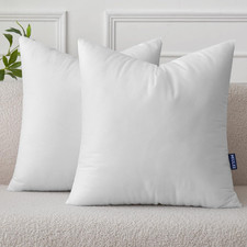 Set of 2 Throw Pillow Inserts 18X18 Inches, Non-Woven Decorative Pillow Inserts
