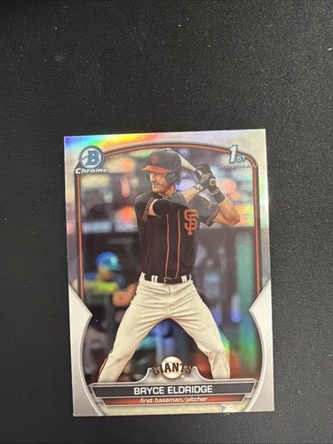 Bryce Eldridge 2023 Bowman Draft 1st Bowman Chrome Refractor #BDC-107 - Giants