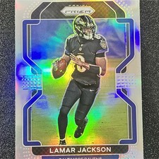 Panini 2021 Prizm Silver Prizm Lamar Jackson #282 Baltimore Ravens Base Set