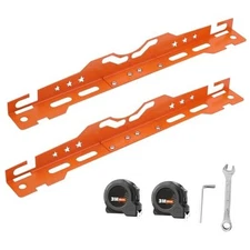 Wheel Alignment Tool with 2 Measuring Tapes, Automotive Toe Alignment orange
