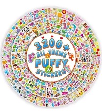 3200 Stickers for Kids, 3D Puffy Stickers, 64 Different Sheets, Cute Animals...