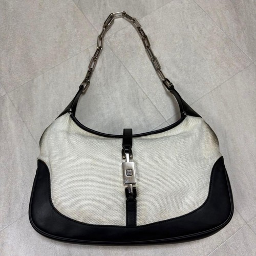 Gucci Jackie Chain Shoulder Bag Tom Ford Era Y2K Vintage Leather Bag Women's