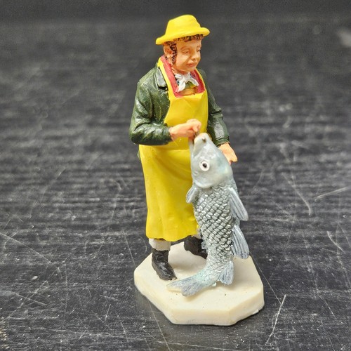 Lemax Village Fisherman With Fish Figurine #12488 Retired