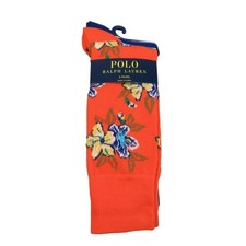 Polo Ralph Lauren Tropical Floral & Stripe Socks Men's Size 6-12.5 (2 PAIRS) NEW