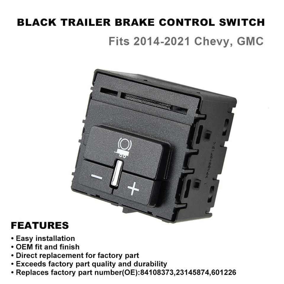 Interruptor de control de freno de remolque para Silverado Sierra Suburban Tahoe GMC 2014-2020 Foto 3 de 4
