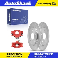 Rear Brake Rotors Calipers Red for VW Routan 2008-2016 Dodge Grand Caravan