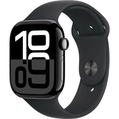 Apple Watch Series 10 GPS 46 mm Smartwatch Diamantschwarz (140 - 190 mm)