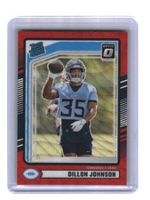 2024 Donruss #399 Dillon Johnson Optic Rated Rookies Preview Red Wave