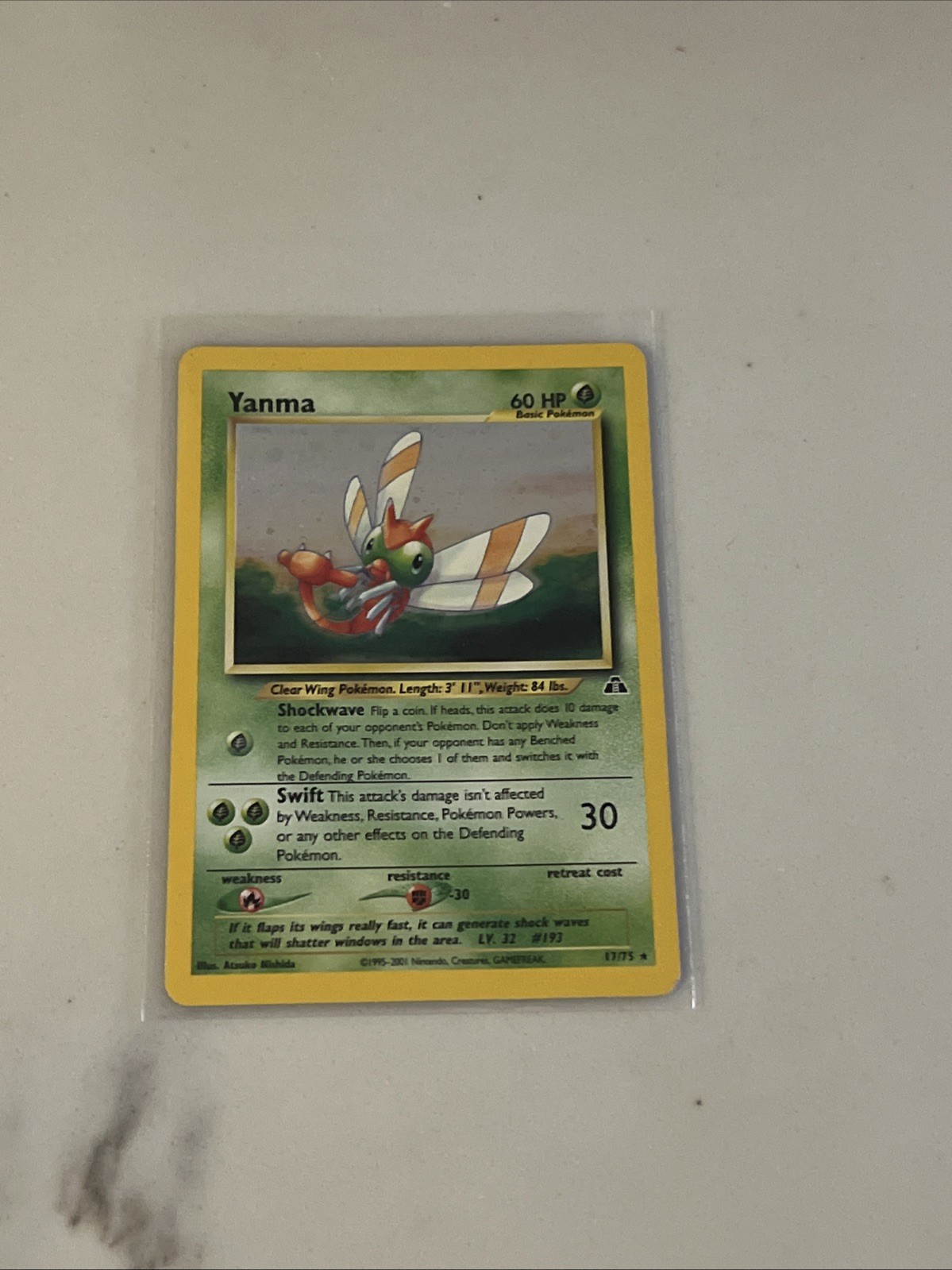 Yanma Holo Rare Neo Discovery Pokémon TCG Card 17/75