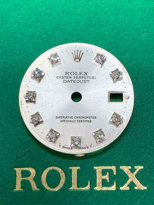 #ad Rolex Genuine Dial Datejust 69174 69179 Women#x27;s 10P Diamond Parts Silver Color $944.82