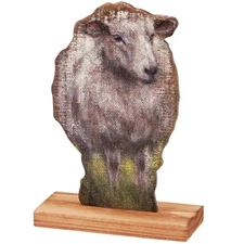 White Sheep | Wood Stand Up Decor Sign | Primitives by Kathy