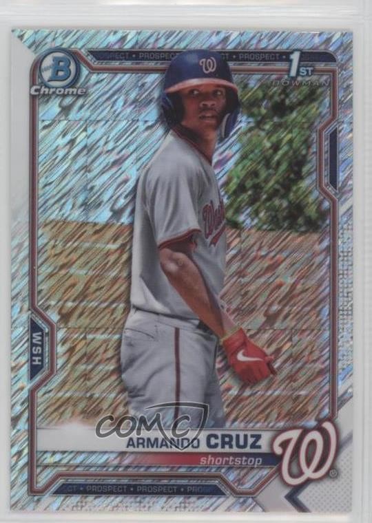 2021 Bowman Chrome Prospects Shimmer Refractor Armando Cruz #BCP-247 12wc