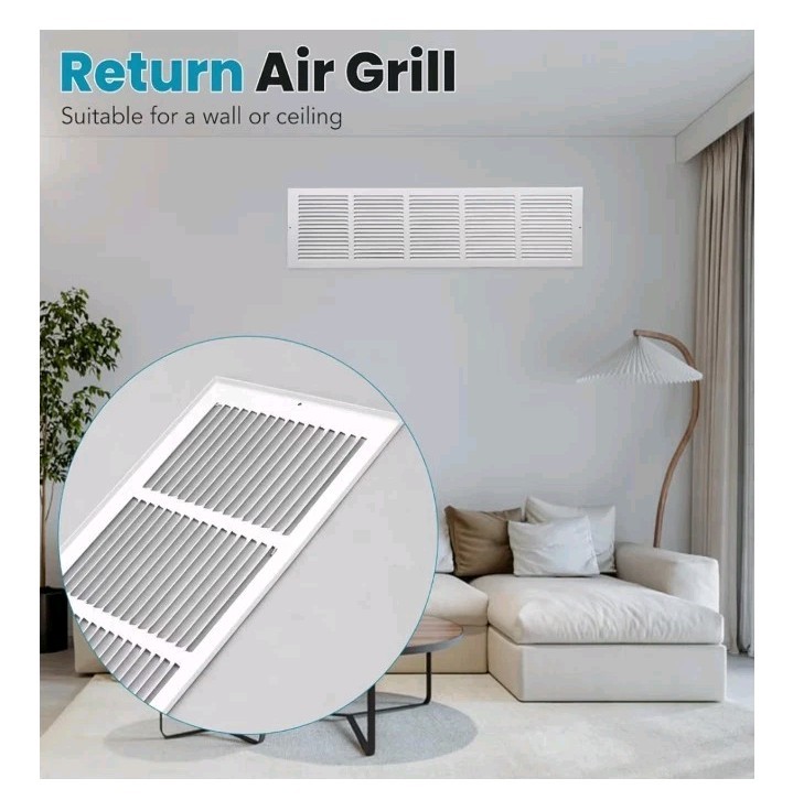Fits 30x8 Duct Opening | Steel Return Air Grille by Handua | Vent Cover Grill f