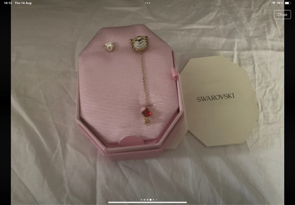 SWAROVSKI Earrings Cute Tiger drop Zodiac New In Box RRP £85 - Image 2 of 4