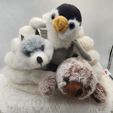 Lindo pingüino lobo foca oso polar cama nido animal de felpa