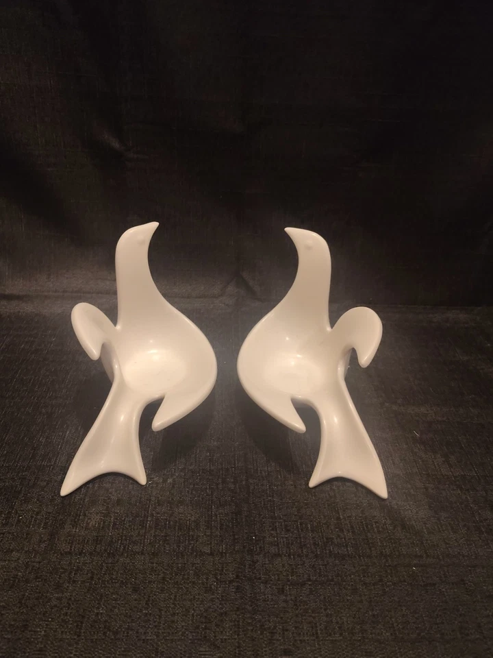 2 件 Jonathan Adler Partylite 白色鸽子小蜡烛烛台小饰品盘 — 第 2/4 张图片