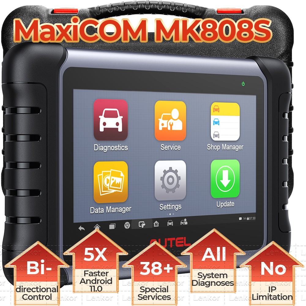 Autel MaxCOM MK808S PRO Valise de Diagnostic avec Codage Injecteur et Reset Vidange