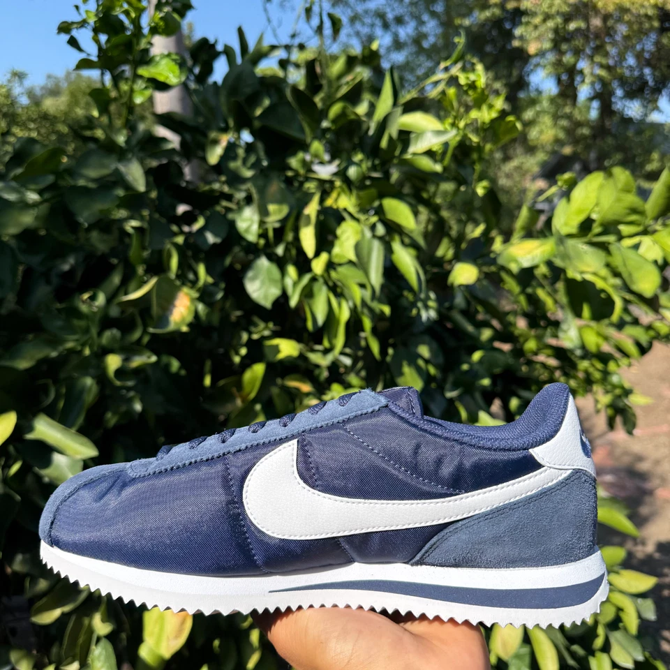 Nike Cortez TXT Tenis Zapatos Hombres y Mujeres HF0263 400 Medianoche Azul Marino Blanco Nuevo Foto 3 de 4