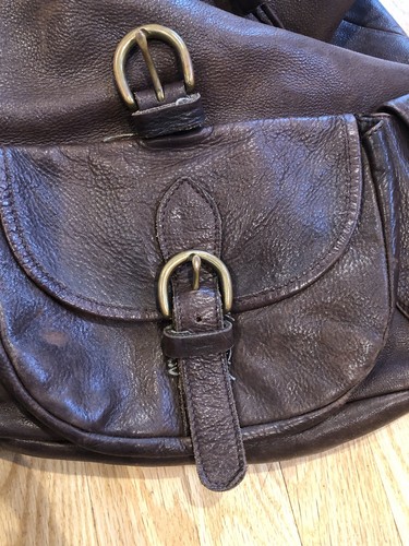 Brown Leather Backpack Unisex GAP USA - Picture 13 of 14