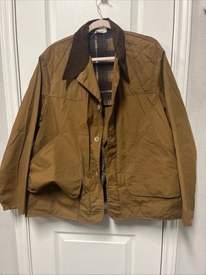 NOS VTG 70s REDHEAD Hunting Jacket Game Pouch Corduroy Collar Buffalo Plaid  XL
