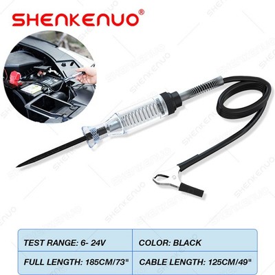 Car Circuit Tester Pen Auto Fuse Test Probe Light Tool For 6V 12V 24V DC Voltage