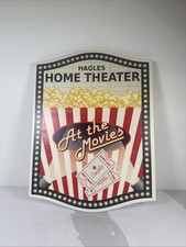 Wooden Movie Theater Wall Decor Sign Home Cinema Media Room Art