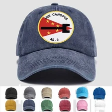 Customized Personalization Embroidered Hat USS CANOPUS AS-9, Trucker Hat, Gift