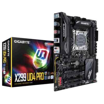 Gigabyte X299 UD4 Pro Motherboard CPU Intel LGA2066 DDR4 RGB Fusion Dual M.2 USB