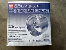 GAF/Masterflow Power Attic Vent. Up To 3000 Sq Ft. 1600 CFM.