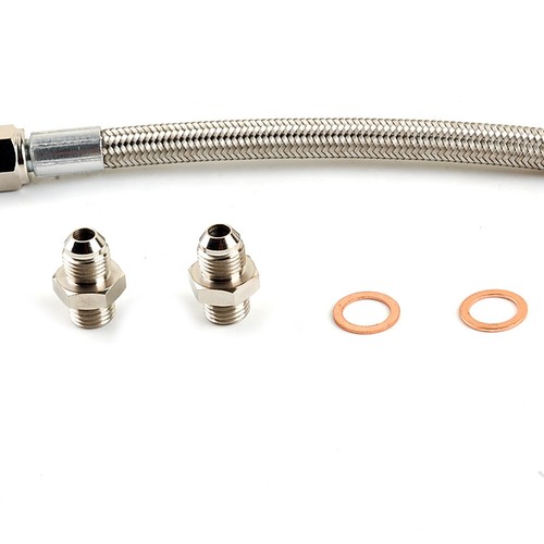 6AN Water line Fits Garrett T25 T28 GT25R GT28R GT30R TD05 TD06 w/ 13mm barb - Foto 2 di 4