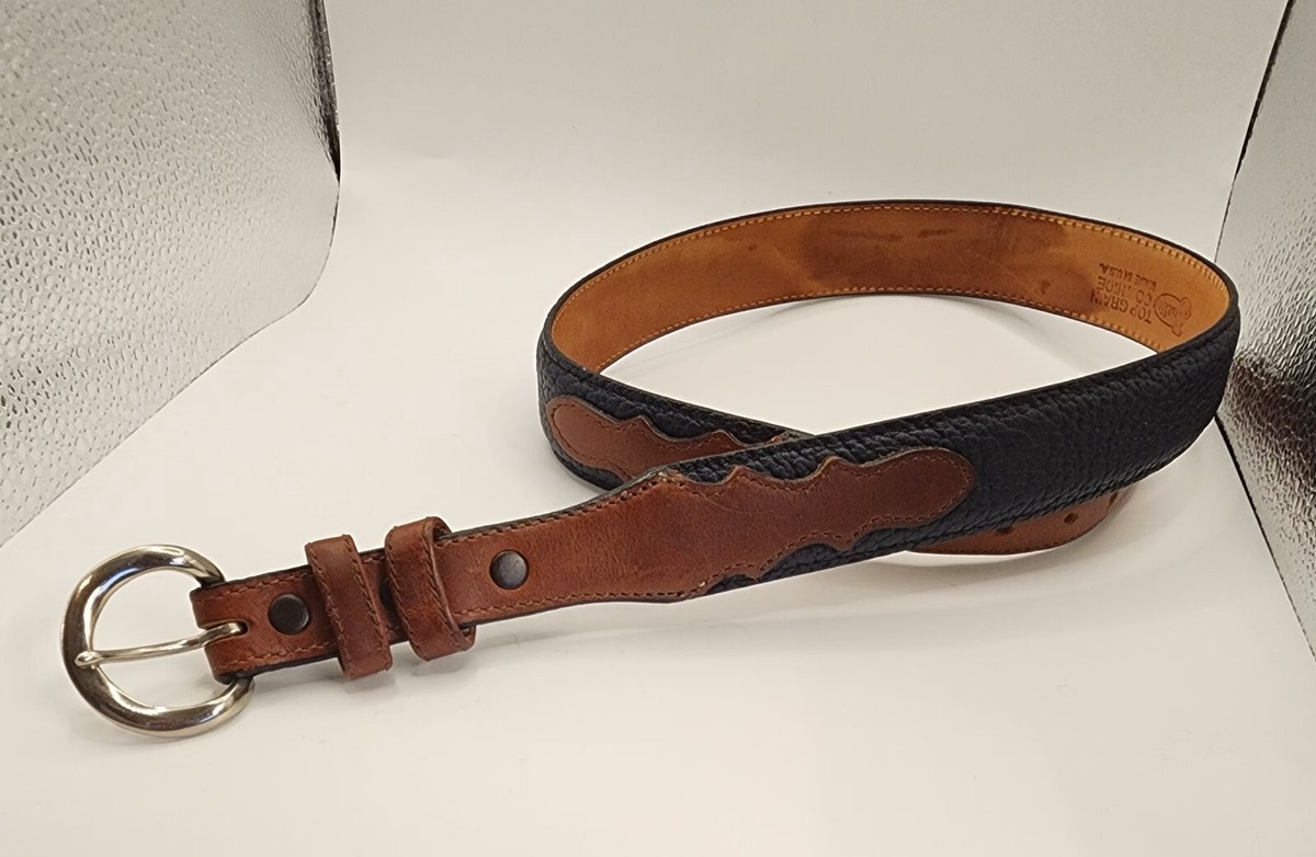 Justin Top Grain Cowhide Belt Made in USA ?? ? Vintage 1990 main image 2