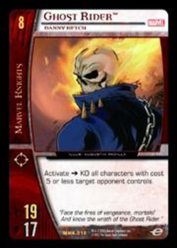 VS System: Ghost Rider, Danny Ketch - Foil [Played] Marvel Knights TCG CCG Class - Picture 1 of 1