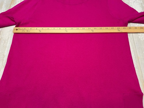 J. Crew Mujer Suéter Talla S Rosa Túnica Larga Estilo Lana de Cordero Mezcla Fucsia Suave - Imagen 9 de 11