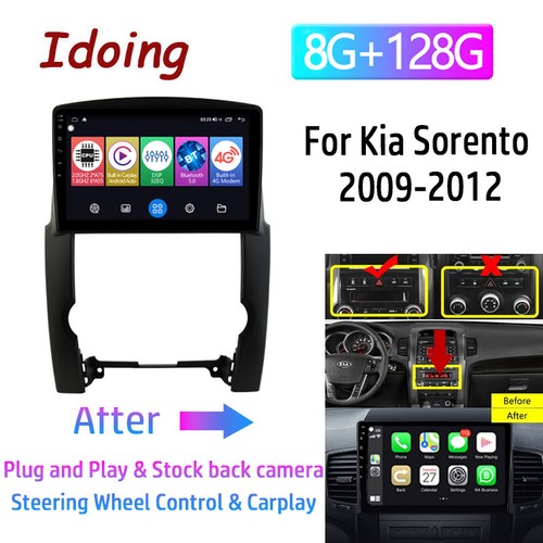 CarPlay For Kia Sorento 2009 2010 2011 2012 Car Radio Stereo GPS Navi Android 12 - Picture 1 of 6