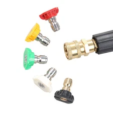 5pcs Pressure Washer Spray Tips Nozzles High Power Kit Quick Connect 1/4" Set