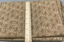 TAN BROWN SPLOTCHY COTTON BLENDER FABRIC - 1 yd + 14” x 44”