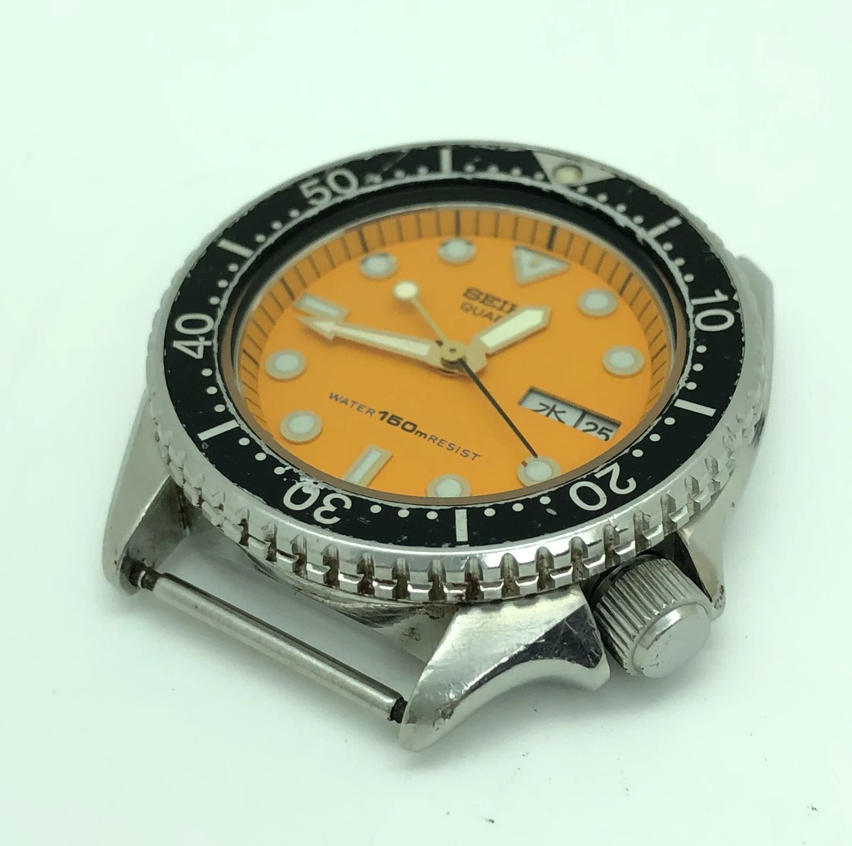 Seiko diver orange best sale dial