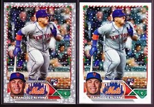 Francisco Alvarez Mets  2023 Topps Holiday H111 Metallic Snowflake RC + Base RC