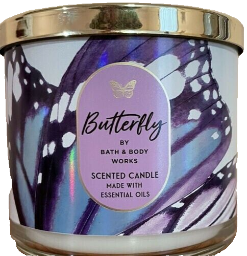 Bath Body Works BUTTERFLY Candle 3 Wick 14.5 oz Jar Signature Perfume ...