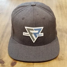 Flying Robot Hat Cap Snapback Gray Branded Bills One Size Wool Blend