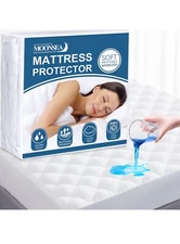 Moonsea Mattress Protector Topper Twin XL Waterproof Absorbent  College Dorm NEW